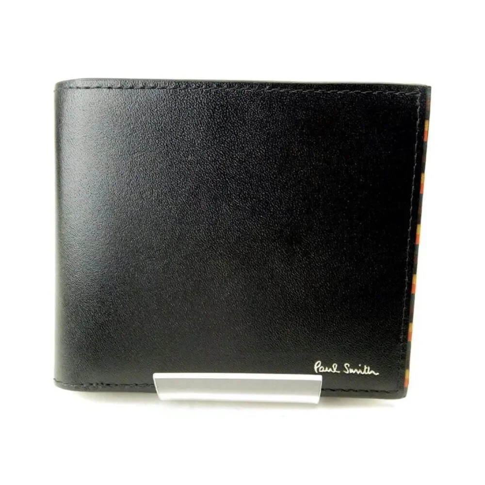 Paul Smith Brite Stripe Trim Leather Wallet